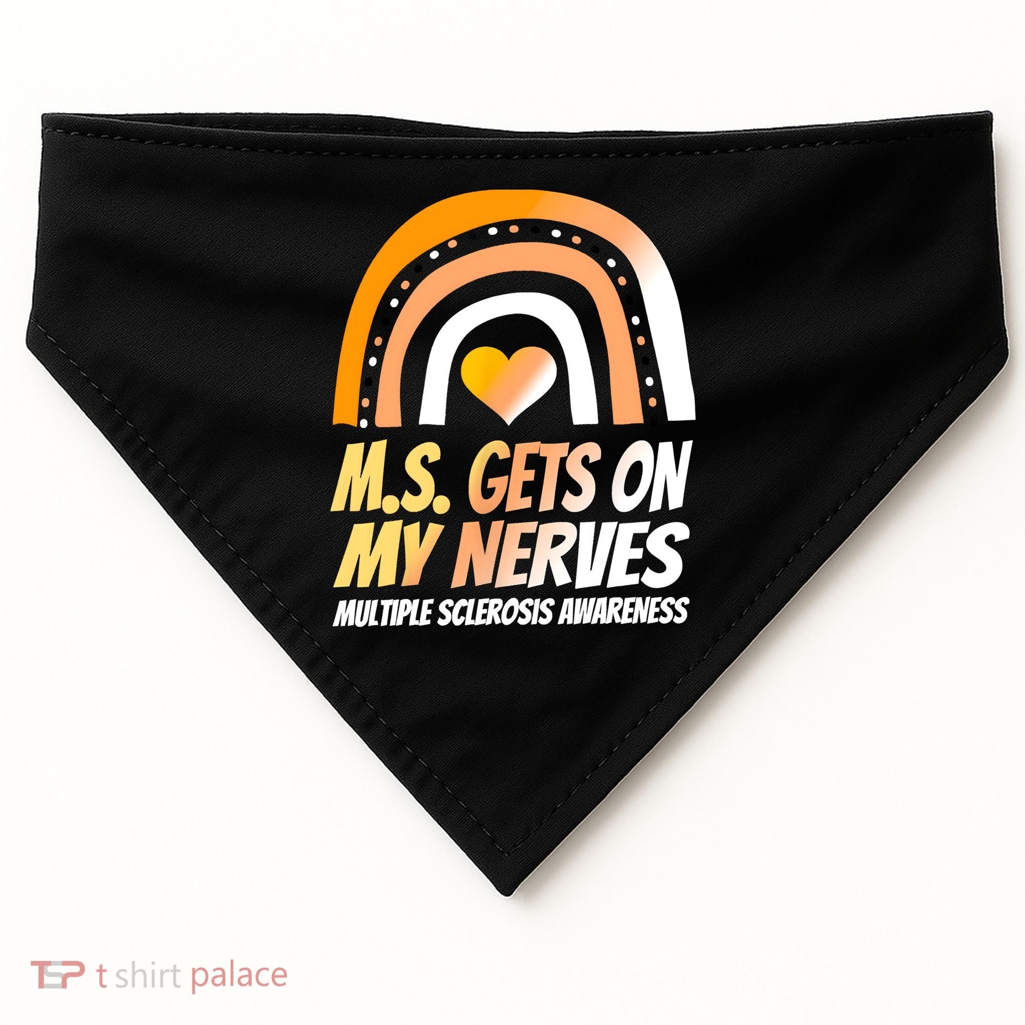 MS Awareness Shirts Multiple Sclerosis Wear Orange USA-Made Doggie Bandana
