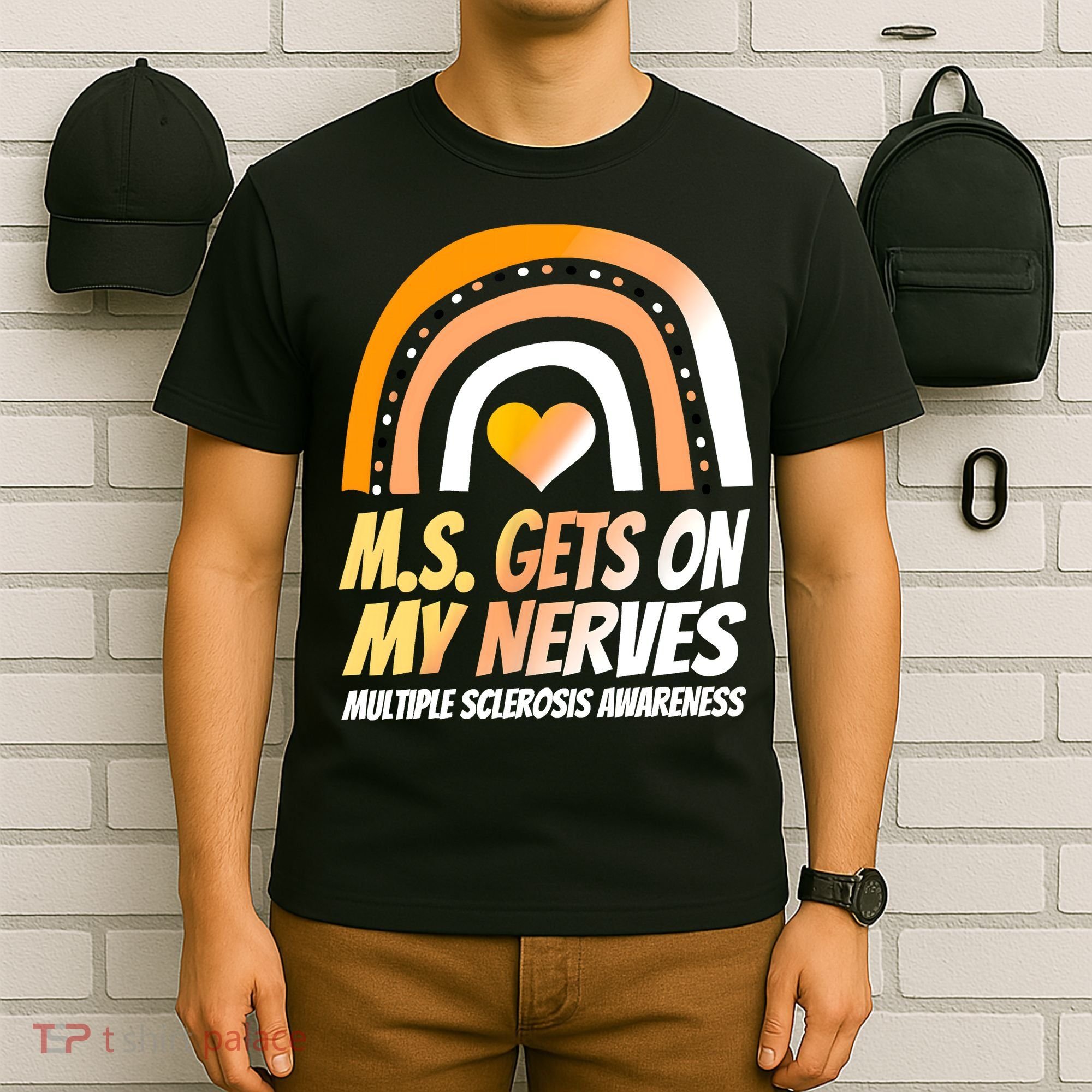 MS Awareness Shirts Multiple Sclerosis Wear Orange T-Shirt