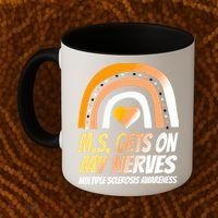 MS Awareness Shirts Multiple Sclerosis Wear Orange Coffee Mug thumb 2