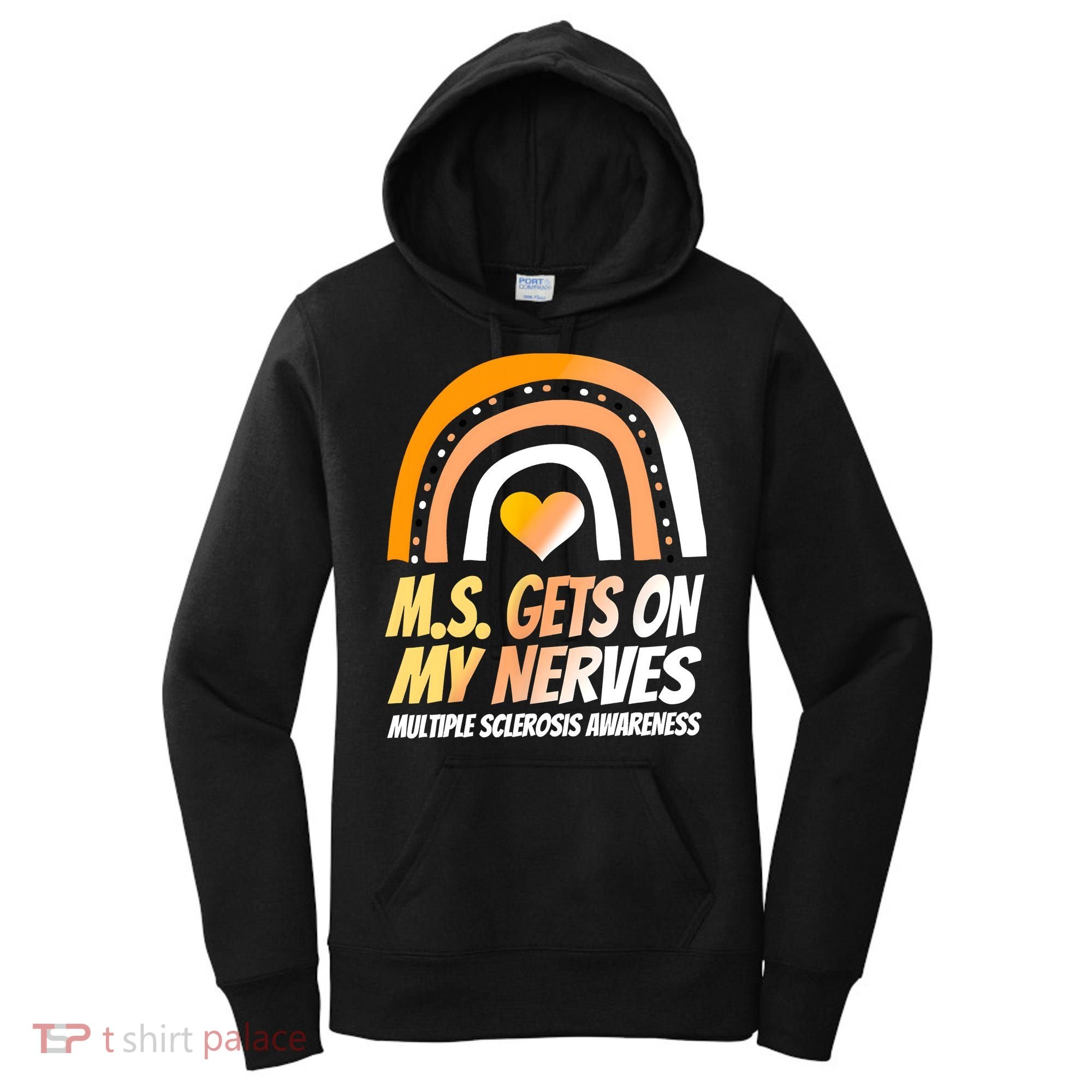 MS Awareness Shirts Multiple Sclerosis Wear Orange Women's Hoodie