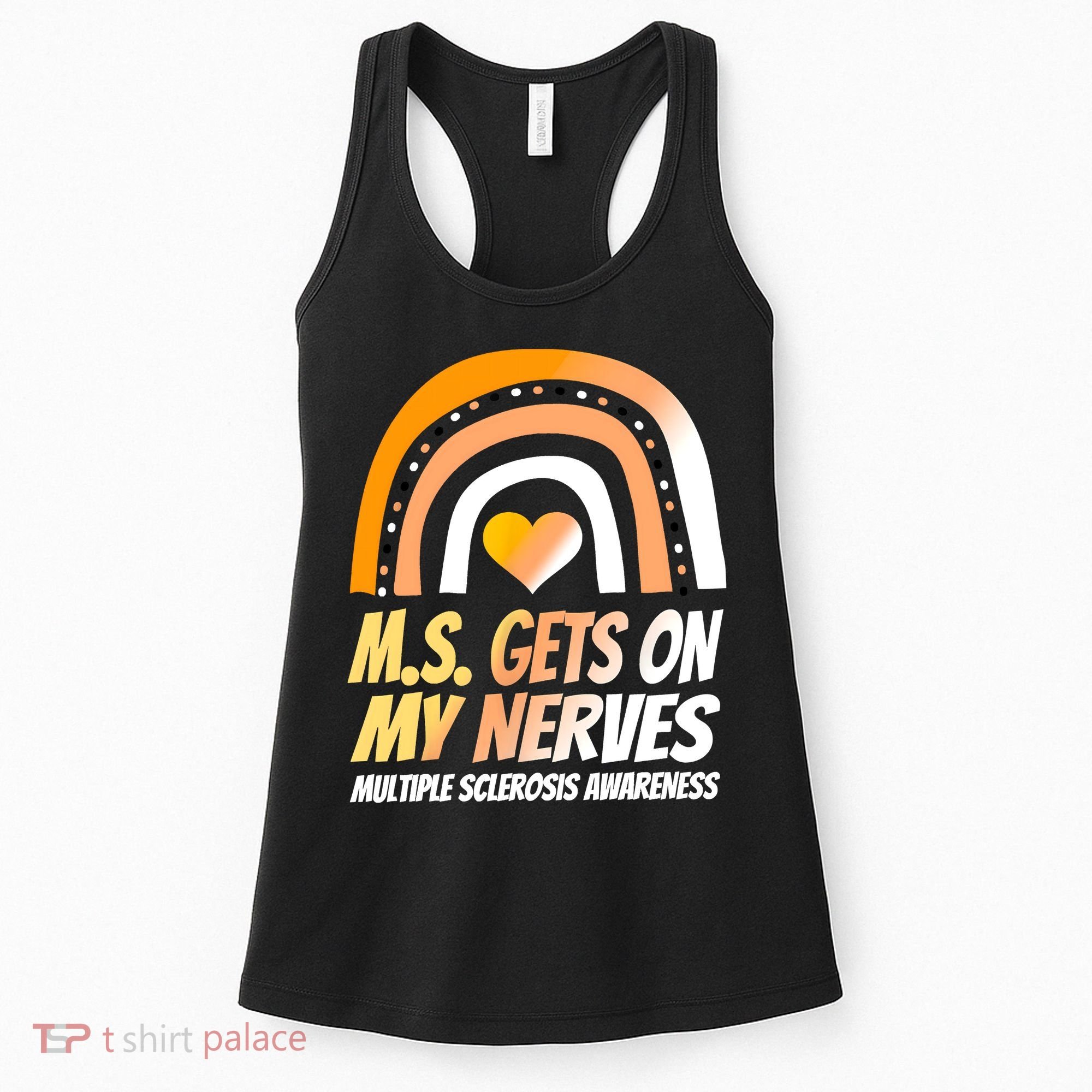 MS Awareness Shirts Multiple Sclerosis Wear Orange Women's Tank Top
