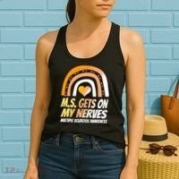 MS Awareness Shirts Multiple Sclerosis Wear Orange Women's Tank Top thumb 2