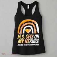MS Awareness Shirts Multiple Sclerosis Wear Orange Women's Tank Top thumb 3