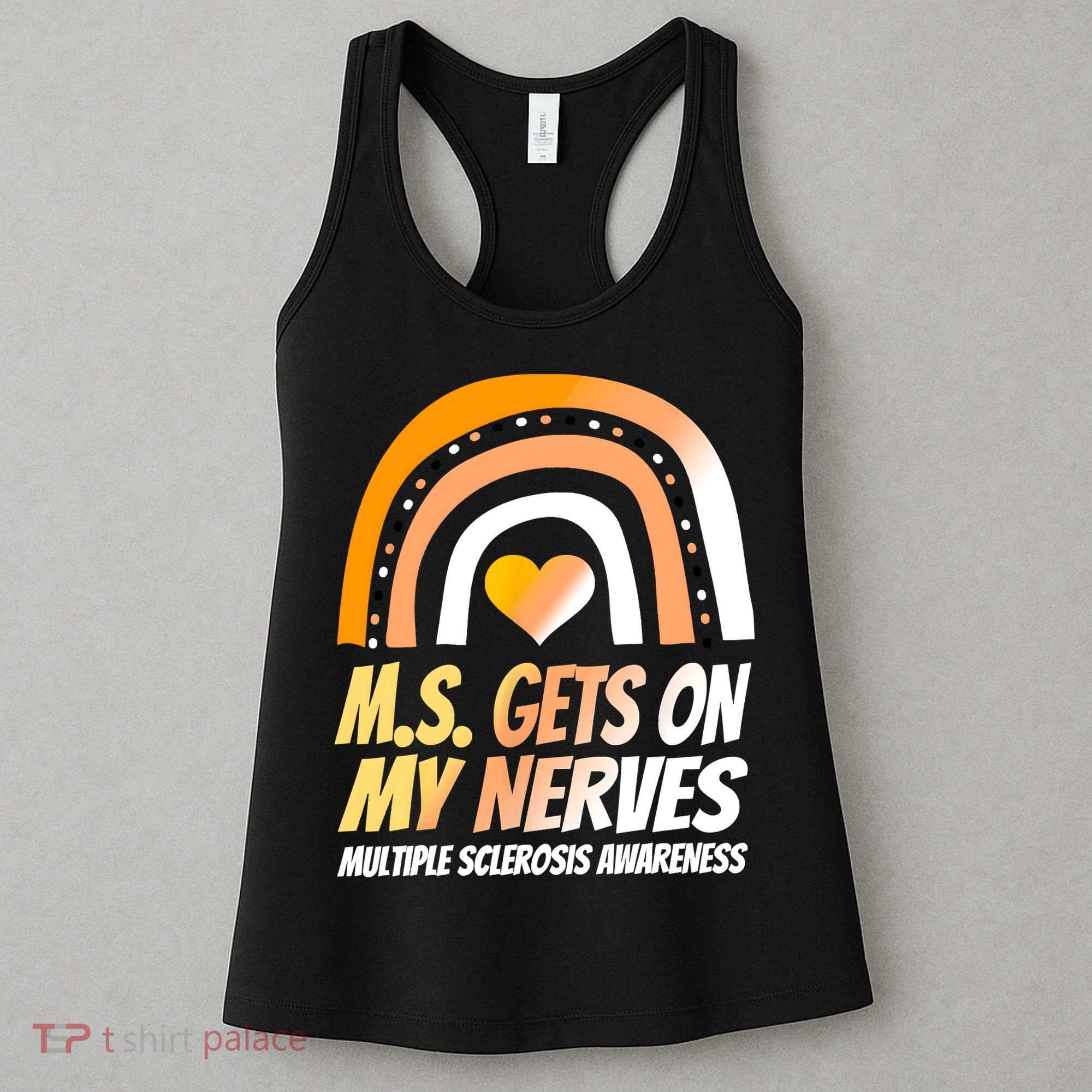 MS Awareness Shirts Multiple Sclerosis Wear Orange Women's Tank Top