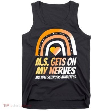 MS Awareness Shirts Multiple Sclerosis Wear Orange Tank Top