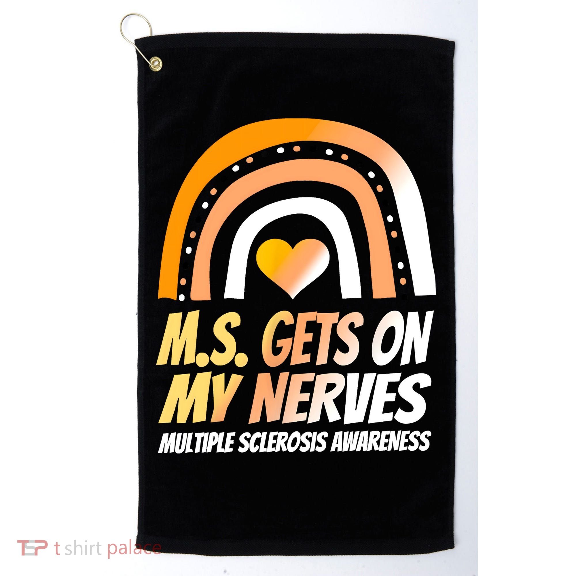 MS Awareness Shirts Multiple Sclerosis Wear Orange Golf Towel