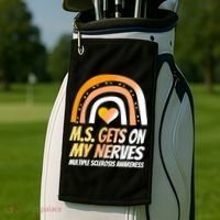 MS Awareness Shirts Multiple Sclerosis Wear Orange Golf Towel thumb 2