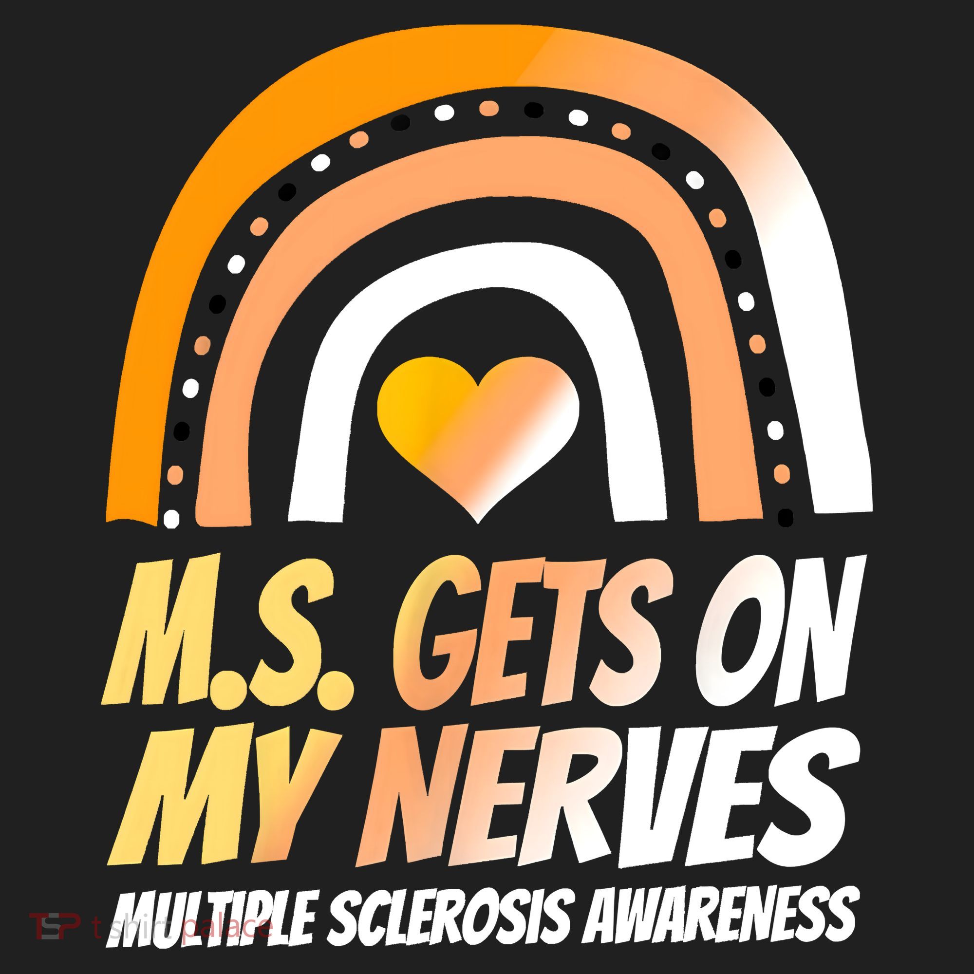 MS Awareness Shirts Multiple Sclerosis Wear Orange Golf Towel