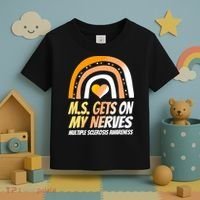 MS Awareness Shirts Multiple Sclerosis Wear Orange Toddler T-Shirt thumb 3