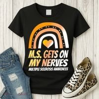 MS Awareness Shirts Multiple Sclerosis Wear Orange Women's T-Shirt thumb 3