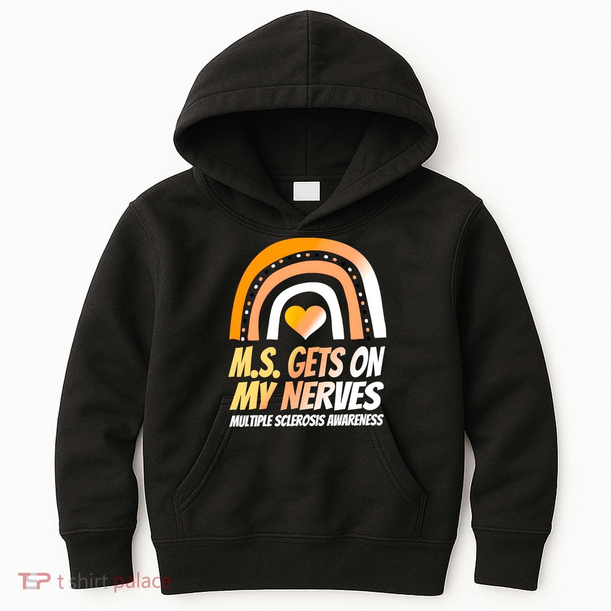 MS Awareness Shirts Multiple Sclerosis Wear Orange Kids Hoodie