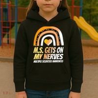 MS Awareness Shirts Multiple Sclerosis Wear Orange Kids Hoodie thumb 3