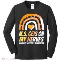 MS Awareness Shirts Multiple Sclerosis Wear Orange Kids Long Sleeve Shirt thumb 0