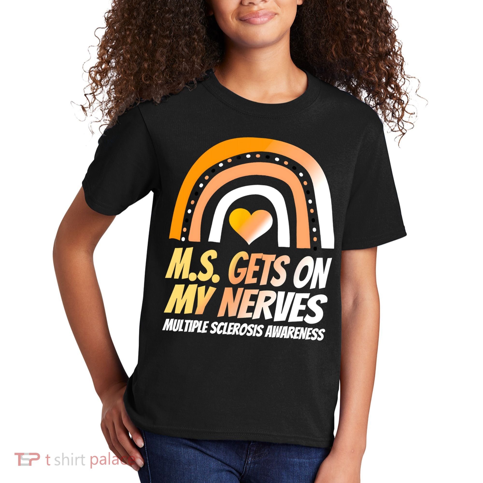 MS Awareness Shirts Multiple Sclerosis Wear Orange Kids T-Shirt