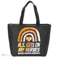 MS Awareness Shirts Multiple Sclerosis Wear Orange Tote Bag thumb 0