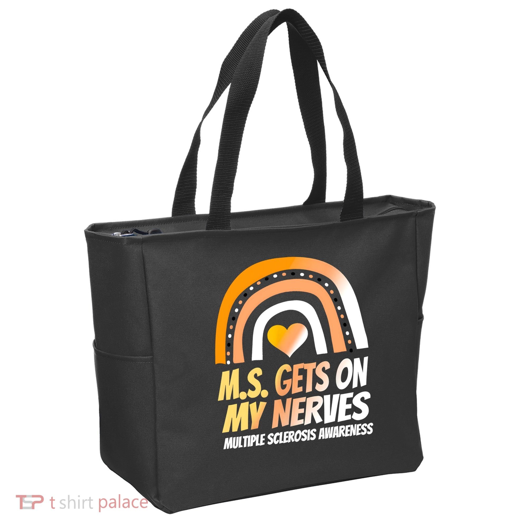 MS Awareness Shirts Multiple Sclerosis Wear Orange Tote Bag