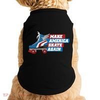 Make America Skate Again Red White And Blue Distressed Gift Doggie Tank thumb 0