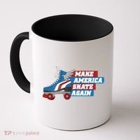 Make America Skate Again Red White And Blue Distressed Gift Coffee Mug thumb 0