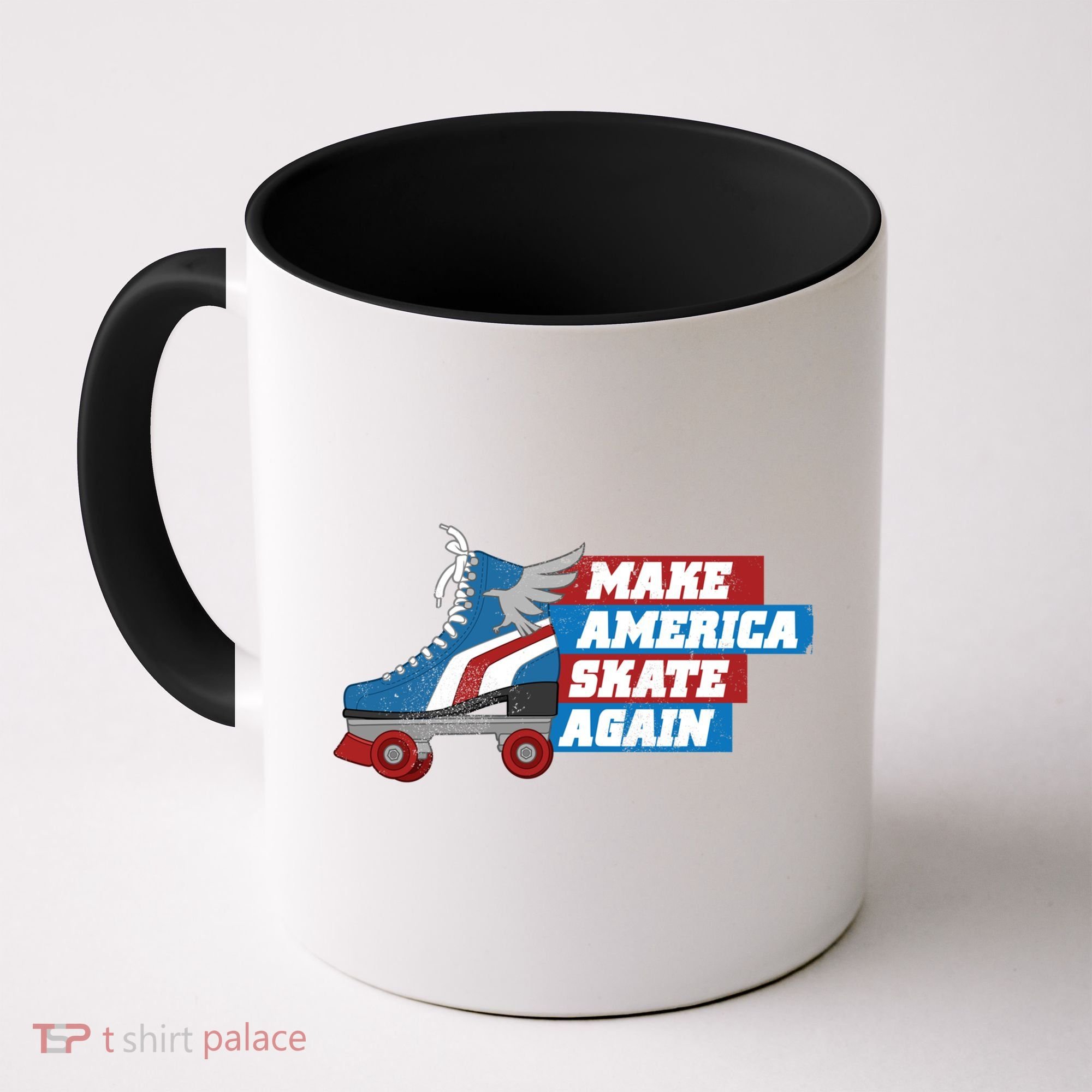 Make America Skate Again Red White And Blue Distressed Gift Coffee Mug
