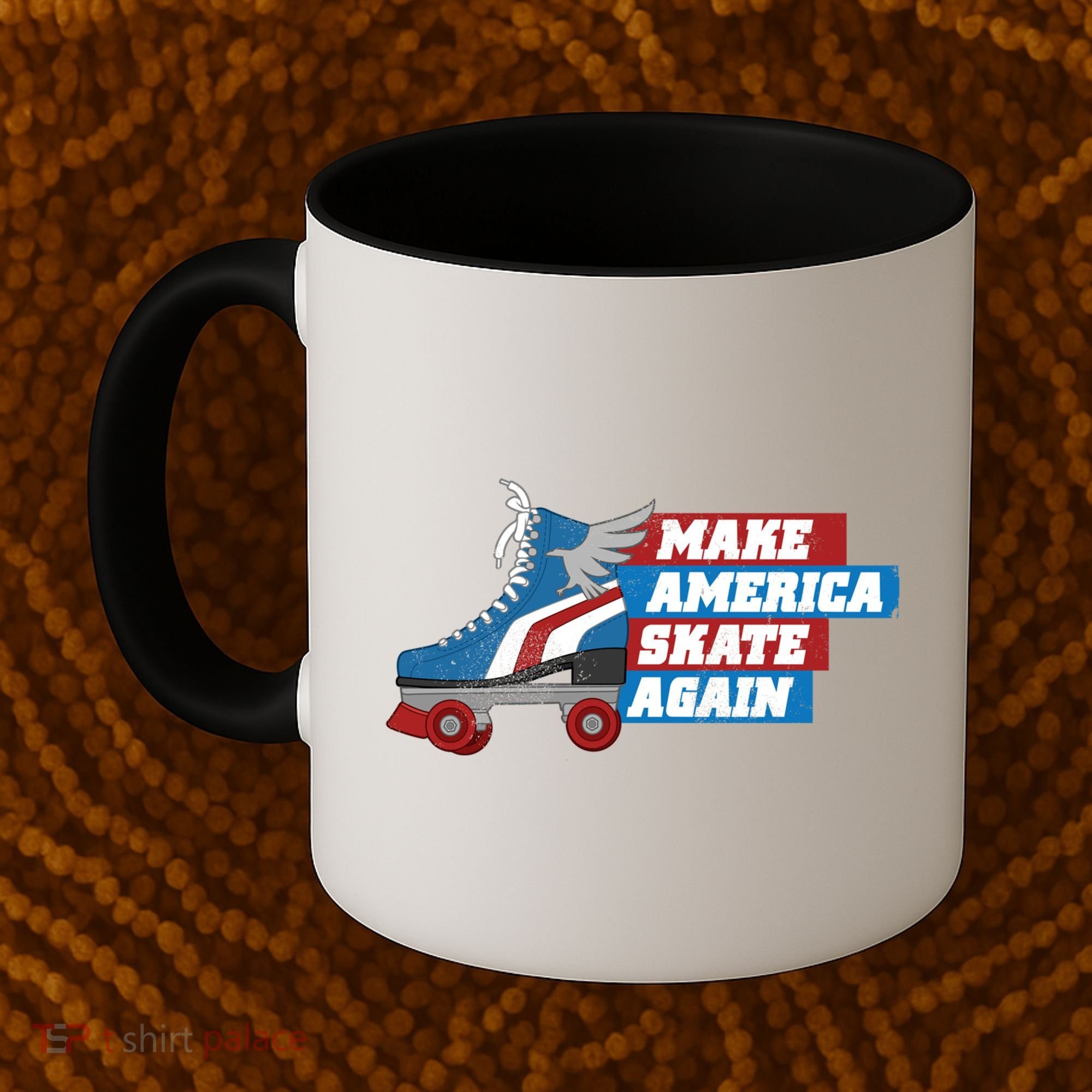 Make America Skate Again Red White And Blue Distressed Gift Coffee Mug