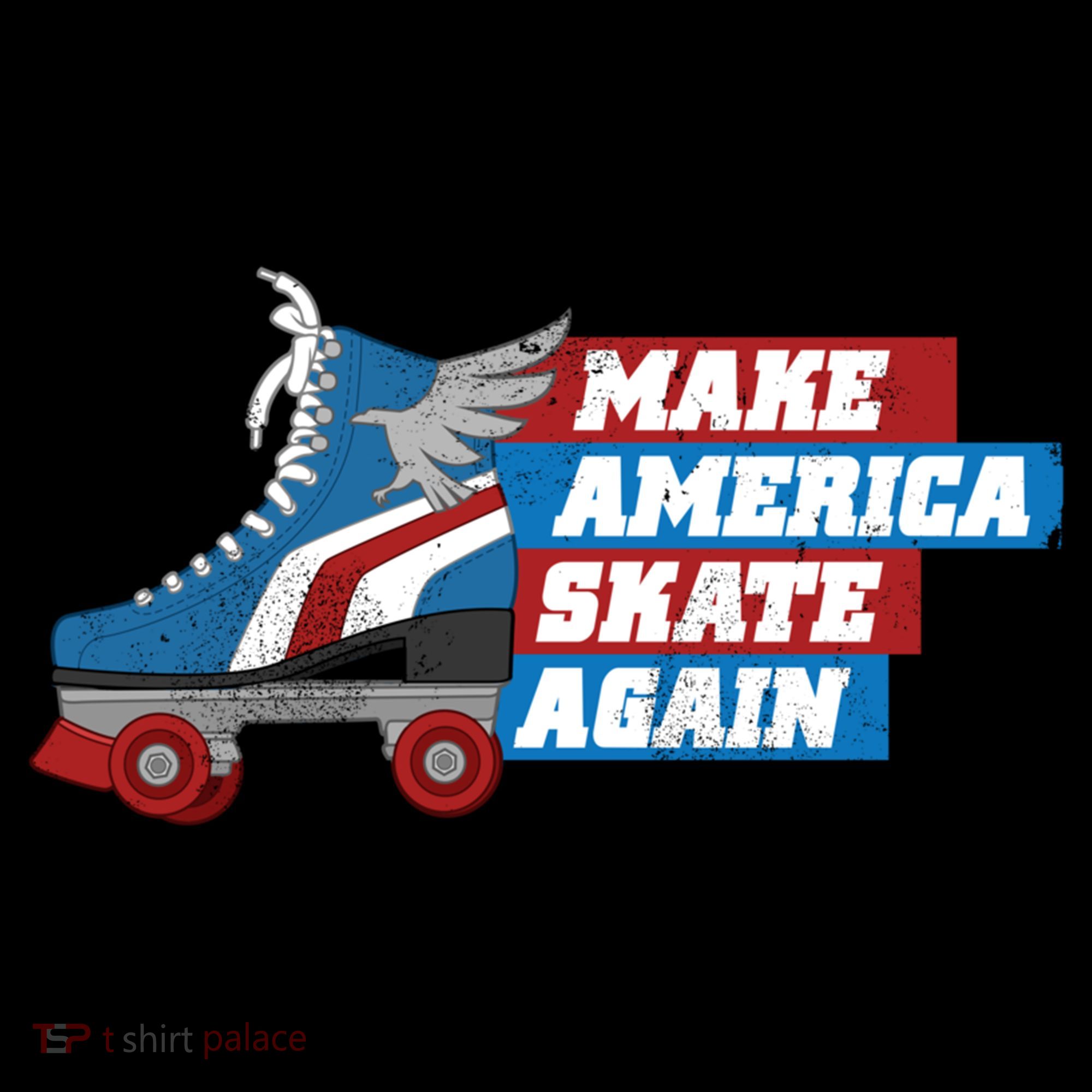 Make America Skate Again Red White And Blue Distressed Gift Women's Hoodie