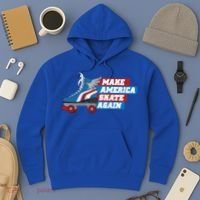 Make America Skate Again Red White And Blue Distressed Gift Hoodie thumb 3