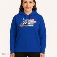 Make America Skate Again Red White And Blue Distressed Gift Hoodie thumb 5