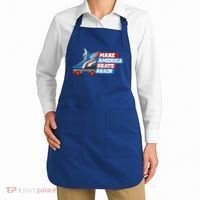 Make America Skate Again Red White And Blue Distressed Gift Apron thumb 2