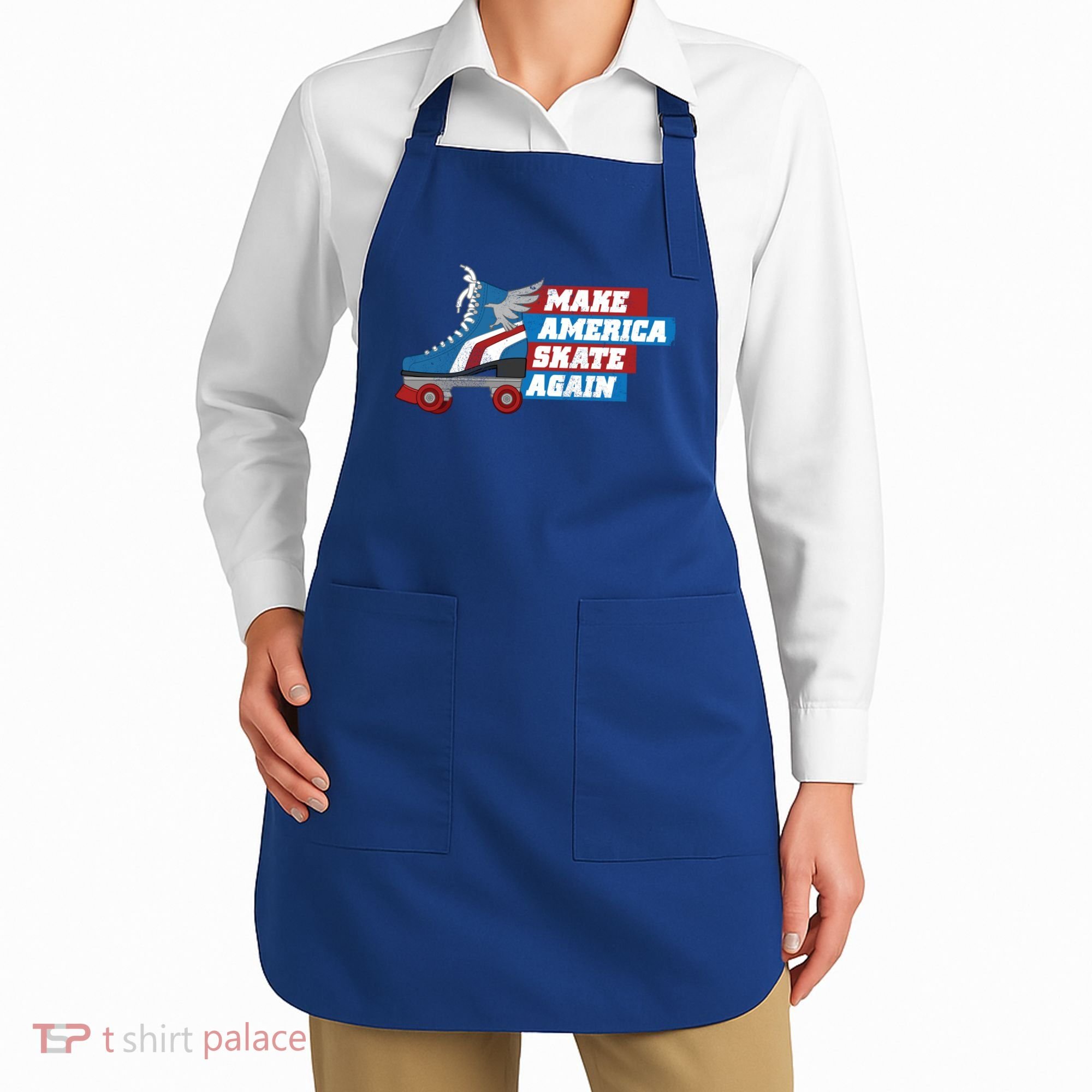 Make America Skate Again Red White And Blue Distressed Gift Apron