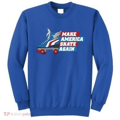 Make America Skate Again Red White And Blue Distressed Gift Sweatshirt