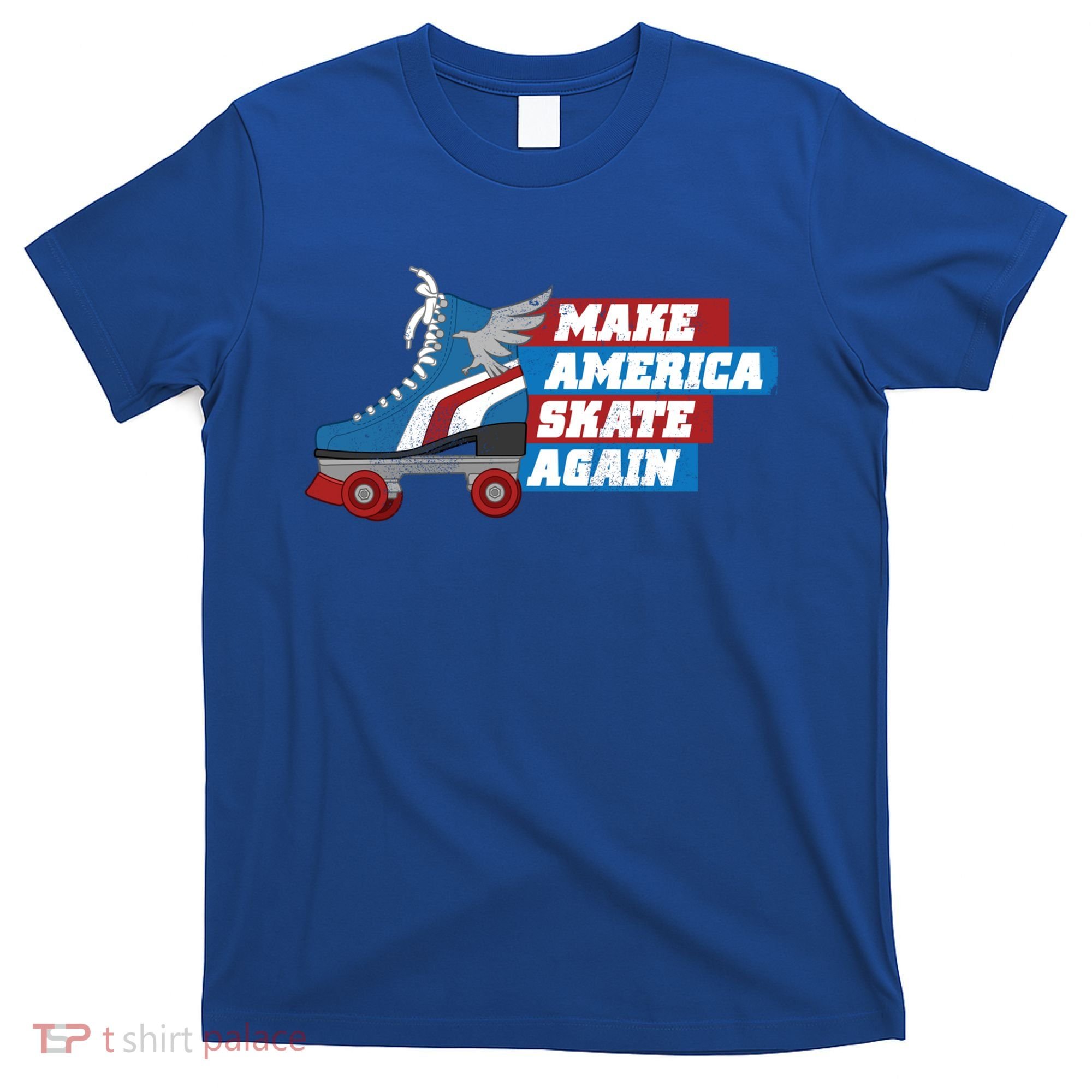 Make America Skate Again Red White And Blue Distressed Gift T-Shirt
