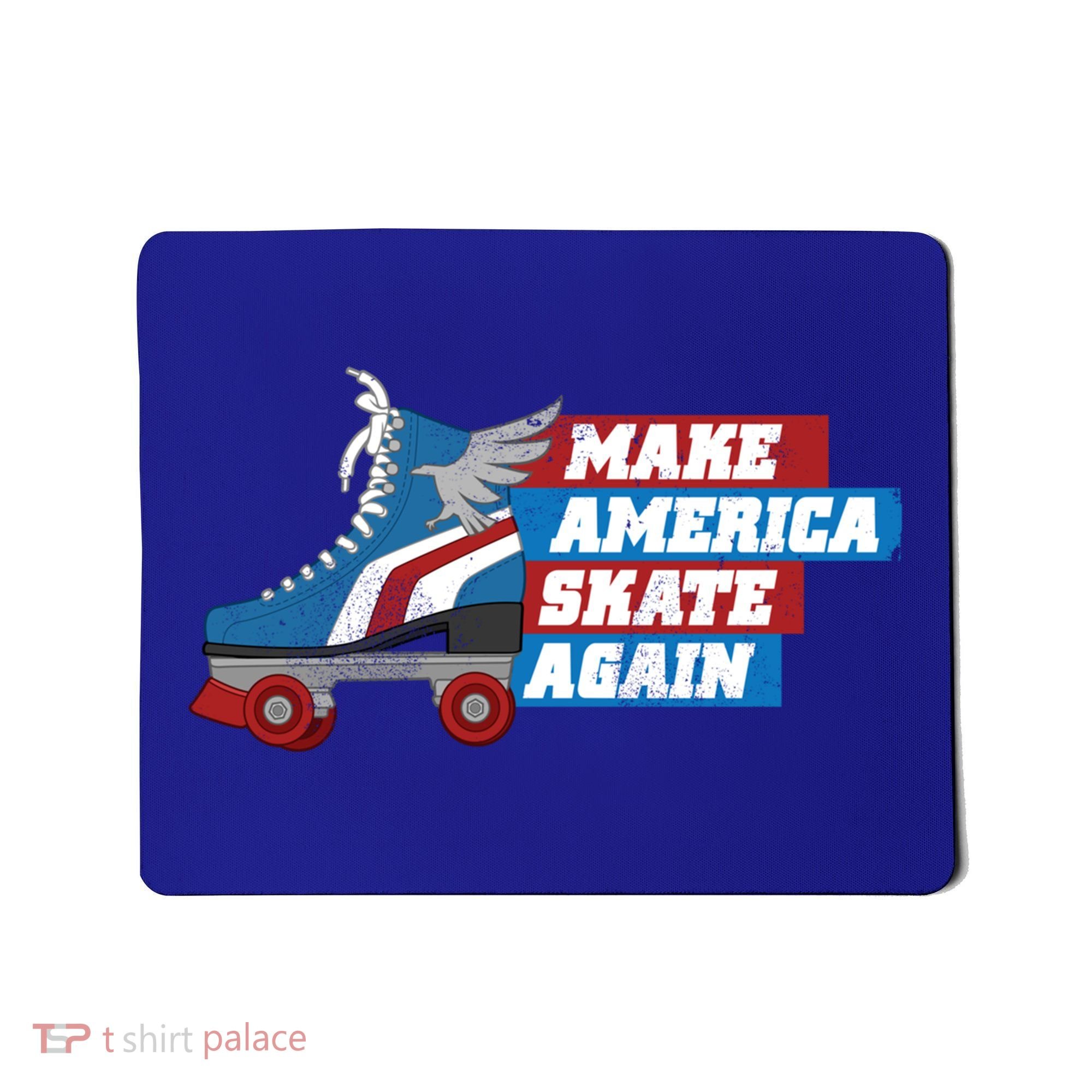 Make America Skate Again Red White And Blue Distressed Gift Mousepad