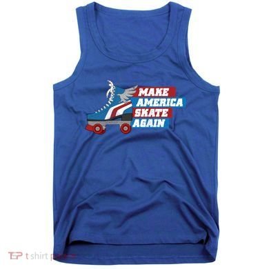 Make America Skate Again Red White And Blue Distressed Gift Tank Top