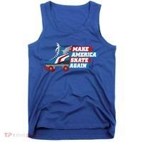 Make America Skate Again Red White And Blue Distressed Gift Tank Top thumb 0