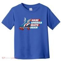 Make America Skate Again Red White And Blue Distressed Gift Toddler T-Shirt thumb 0