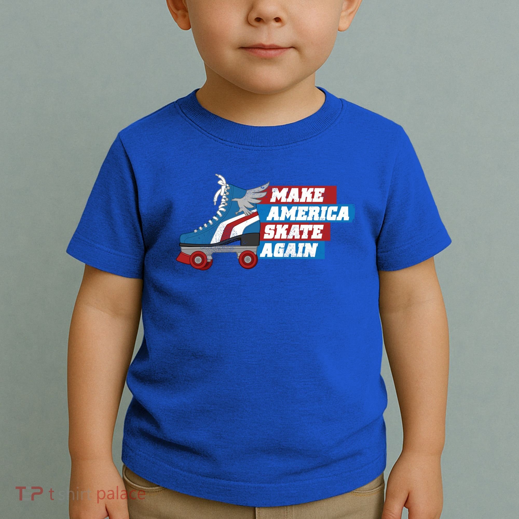 Make America Skate Again Red White And Blue Distressed Gift Toddler T-Shirt