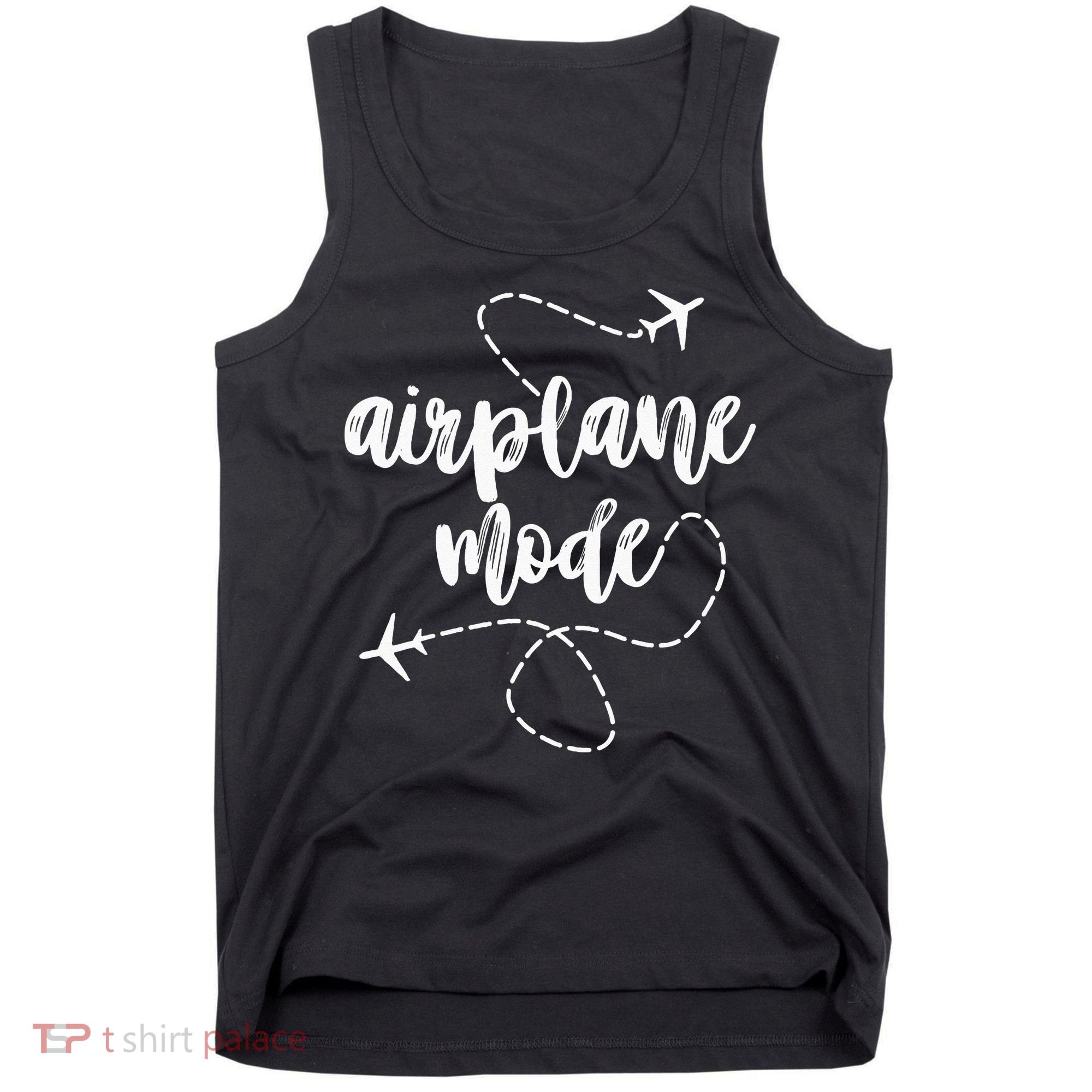 Mode Airplane Summer Vacation Travel Airplane Tank Top