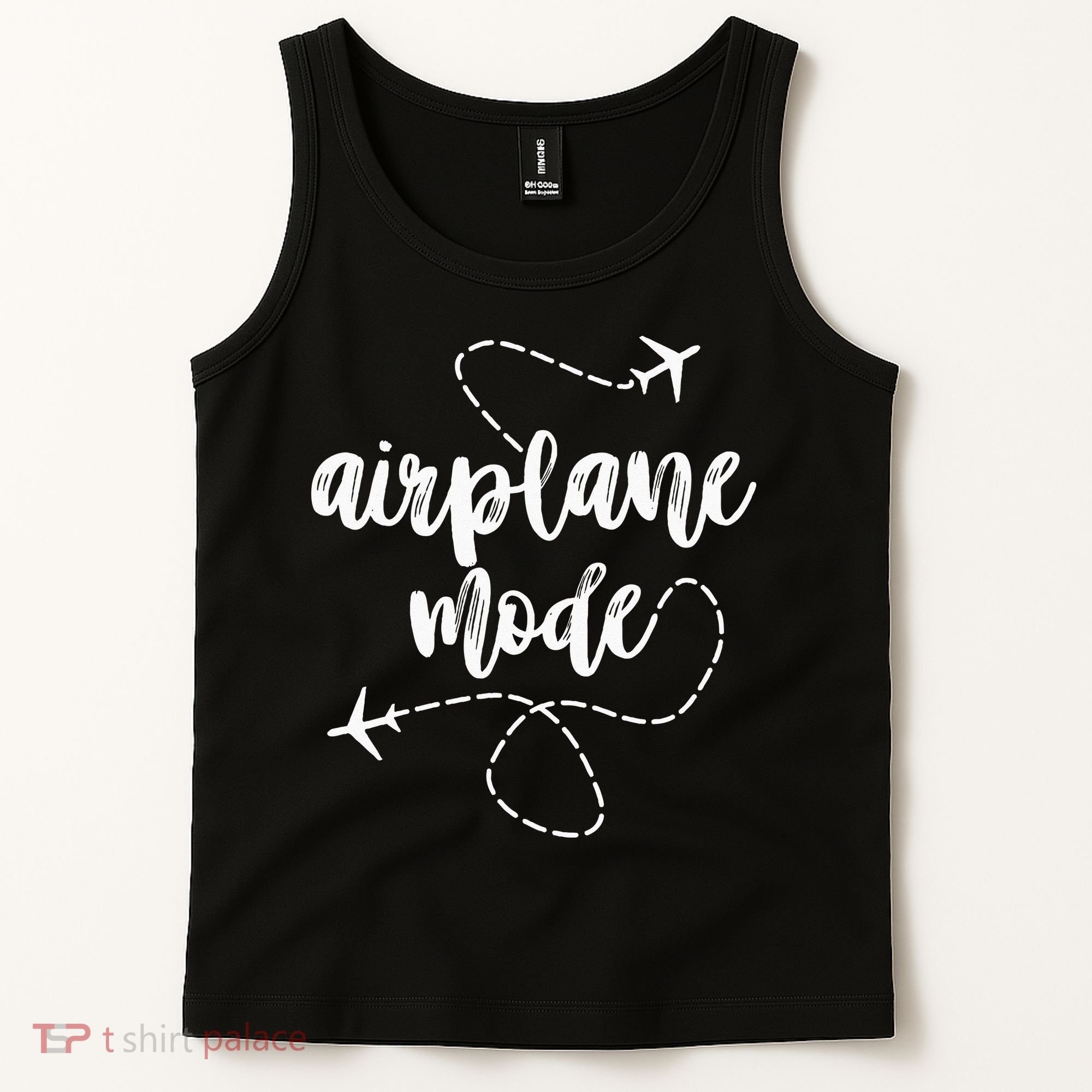 Mode Airplane Summer Vacation Travel Airplane Tank Top