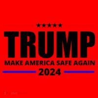 Make America Safe Again 2024 Trump Santa Hat thumb 1