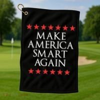 Make America Smart Again Golf Towel thumb 1