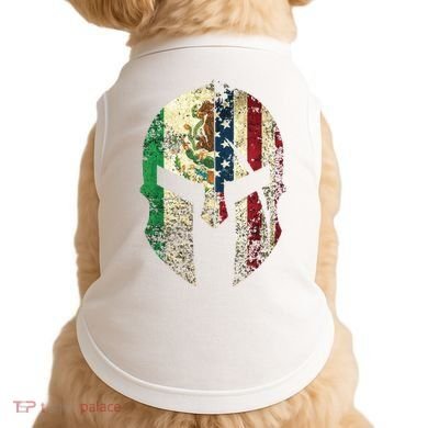 Mexican American Spartan Helmet Chicano Pride Doggie Tank
