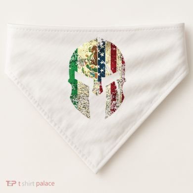 Mexican American Spartan Helmet Chicano Pride USA-Made Doggie Bandana