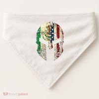 Mexican American Spartan Helmet Chicano Pride USA-Made Doggie Bandana thumb 0