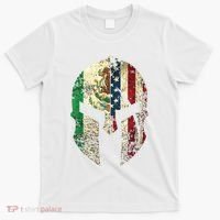 Mexican American Spartan Helmet Chicano Pride T-Shirt thumb 0