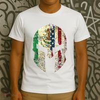 Mexican American Spartan Helmet Chicano Pride T-Shirt thumb 3