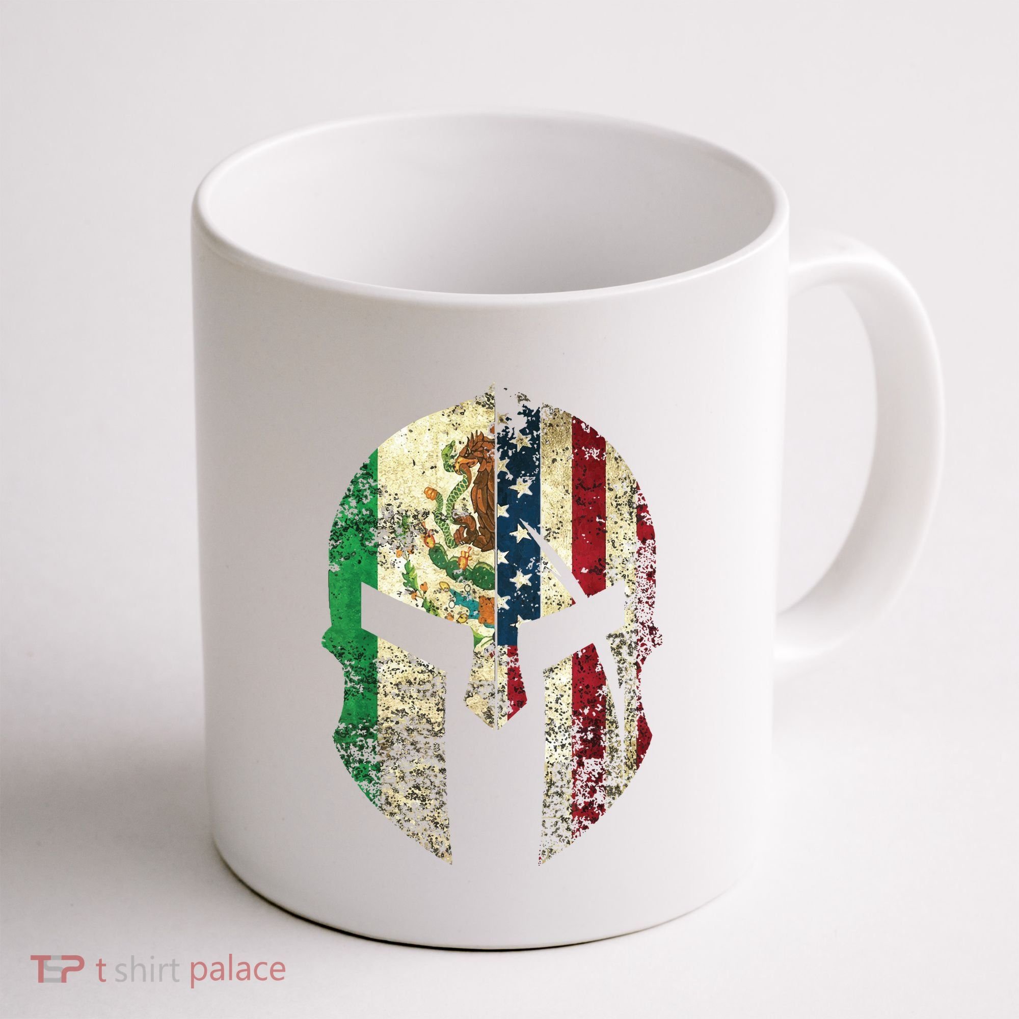 Mexican American Spartan Helmet Chicano Pride Coffee Mug