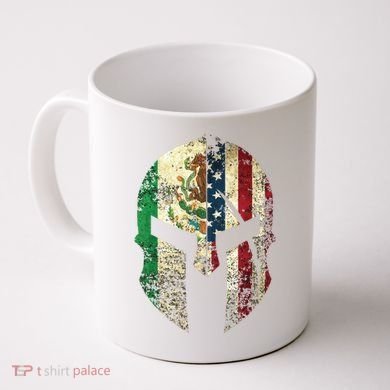 Mexican American Spartan Helmet Chicano Pride Coffee Mug