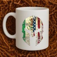 Mexican American Spartan Helmet Chicano Pride Coffee Mug thumb 2