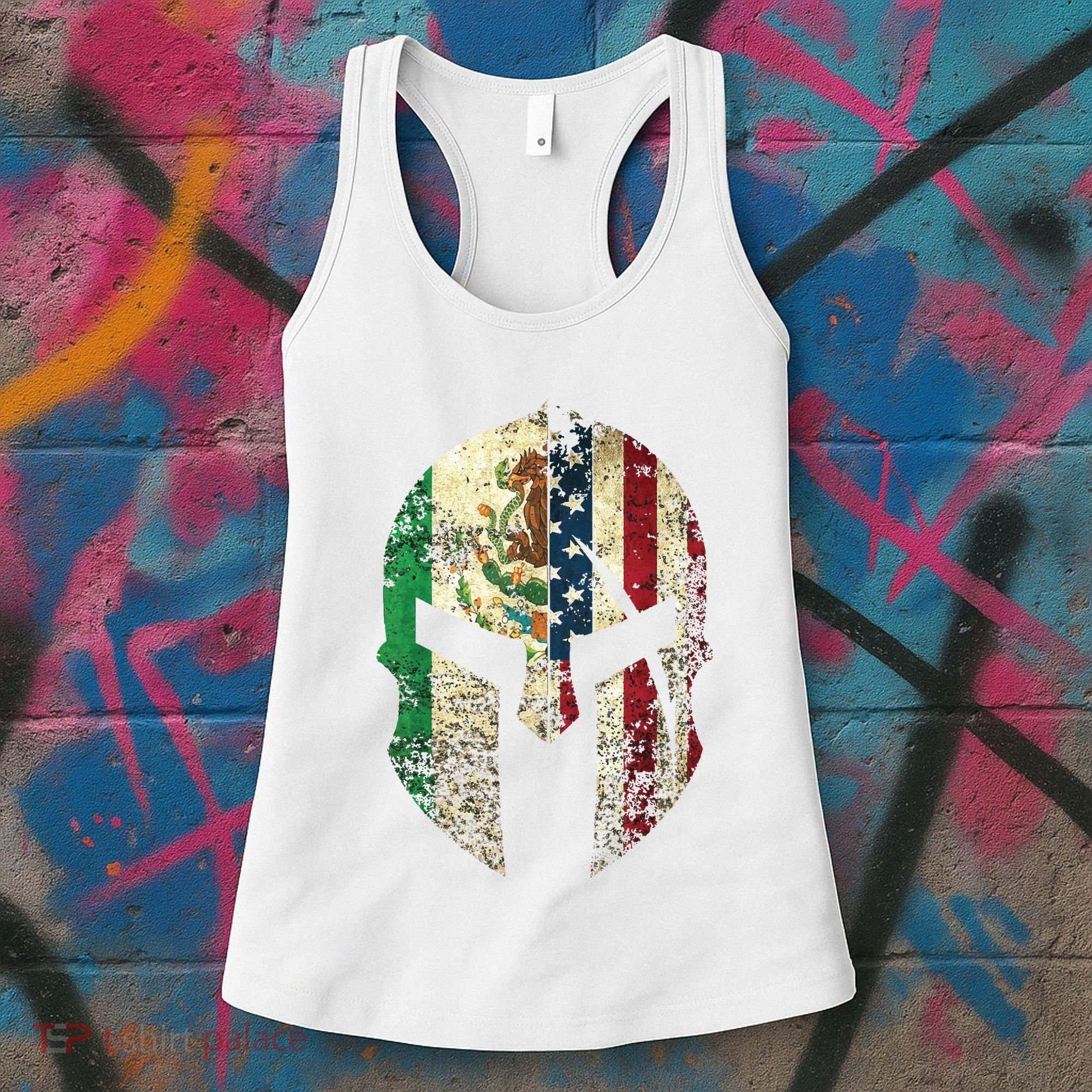 Mexican American Spartan Helmet Chicano Pride Women's Tank Top
