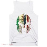 Mexican American Spartan Helmet Chicano Pride Tank Top thumb 0